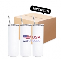 20 sublimation tumbler two lid and straw
