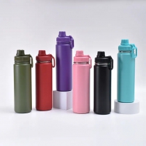 Factory Wholesale RTS 24oz Stainless Steel Sports Vacuum Flask Students Insulated Thermal Cup SS Water Bottle