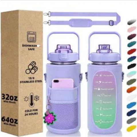 2L Food Grade Plastic Water Bottle with Sleeve